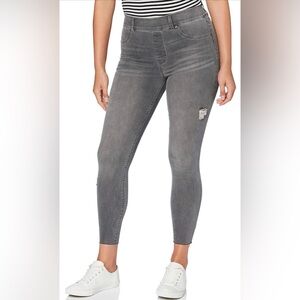 SPANX Vintage Grey Skinny Distressed High-Rise Jeggings Large Tall